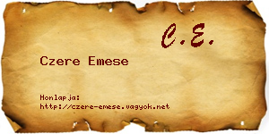 Czere Emese névjegykártya